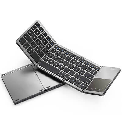 keyboard mouse Foldable Wireless Keyboard for iOS, Mac OS Jelly Comb Multi Device with Touchpad